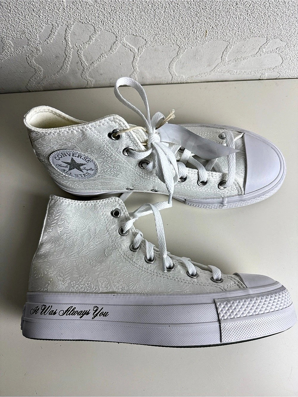 Custom Converse All Star Lift High-Top Sneakers It Was Always You Size 7.5 NWT